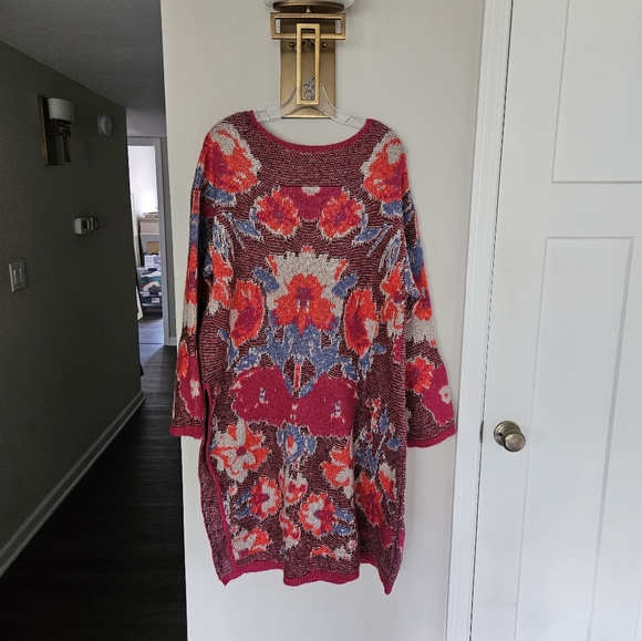 Zara Pink Jacquard Knit Tunic Sweater Dress NWT Size Small - Picture 5 of 16